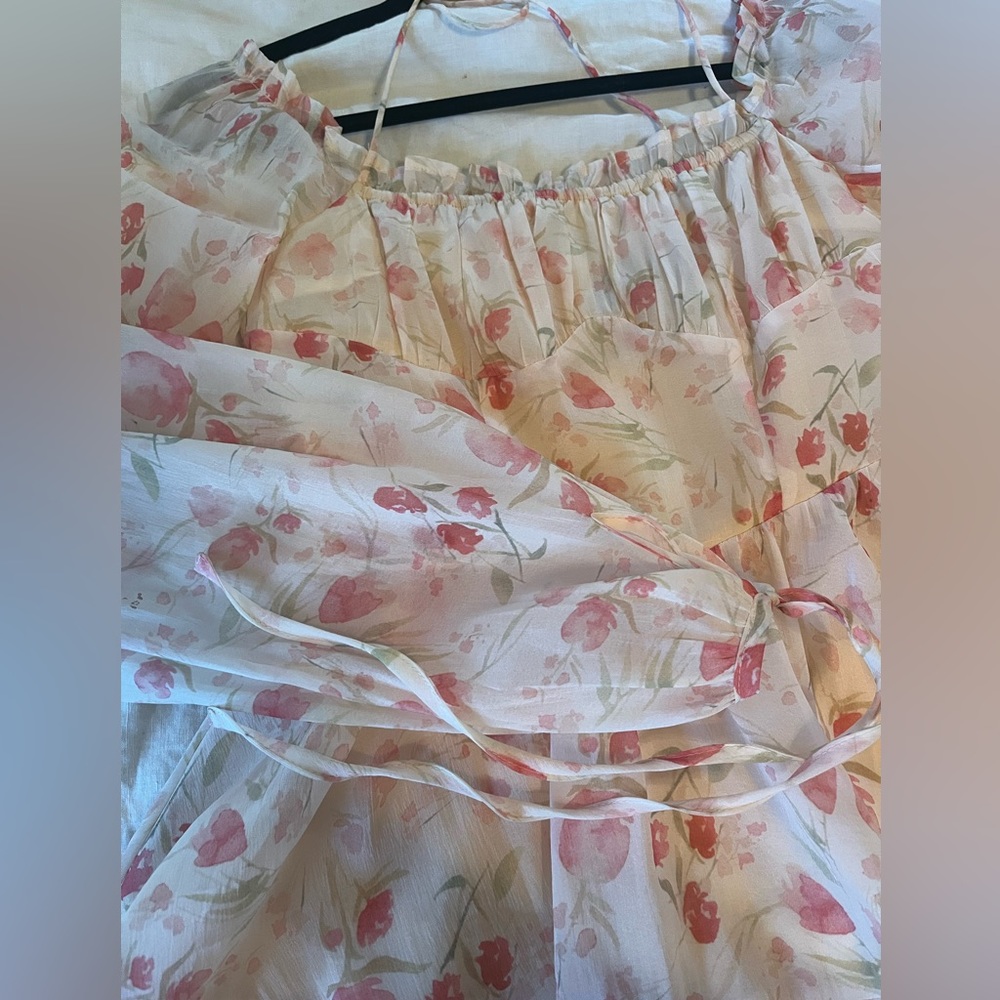 CIDER XS pink flirty mini spring dress